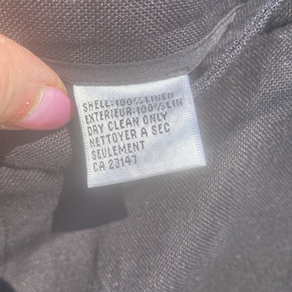 Talbots black linen pants 12 - Picture 4 of 6